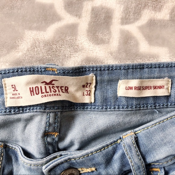 Light Wash Low Rise Ripped Skinny Jeans - Picture 5 of 7